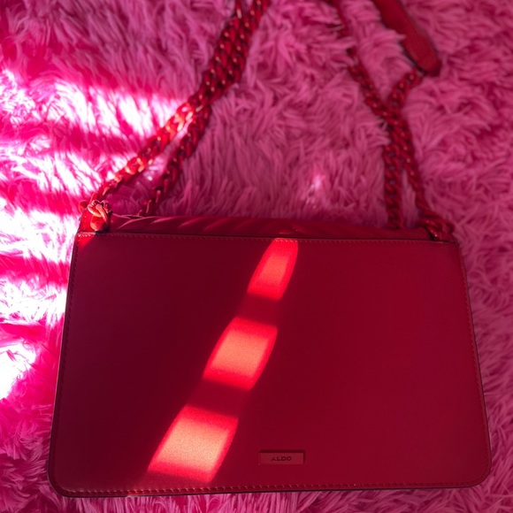 Red Aldo crossbody purse ( worn twice ) - Picture 2 of 4